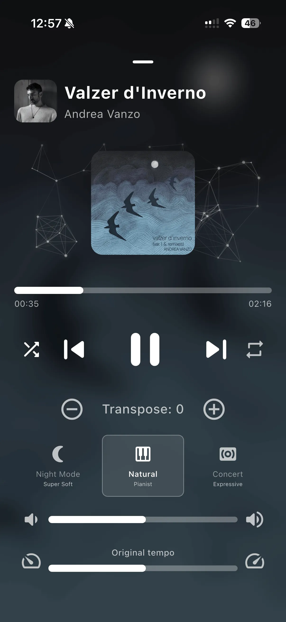 DiskPiano app interface
